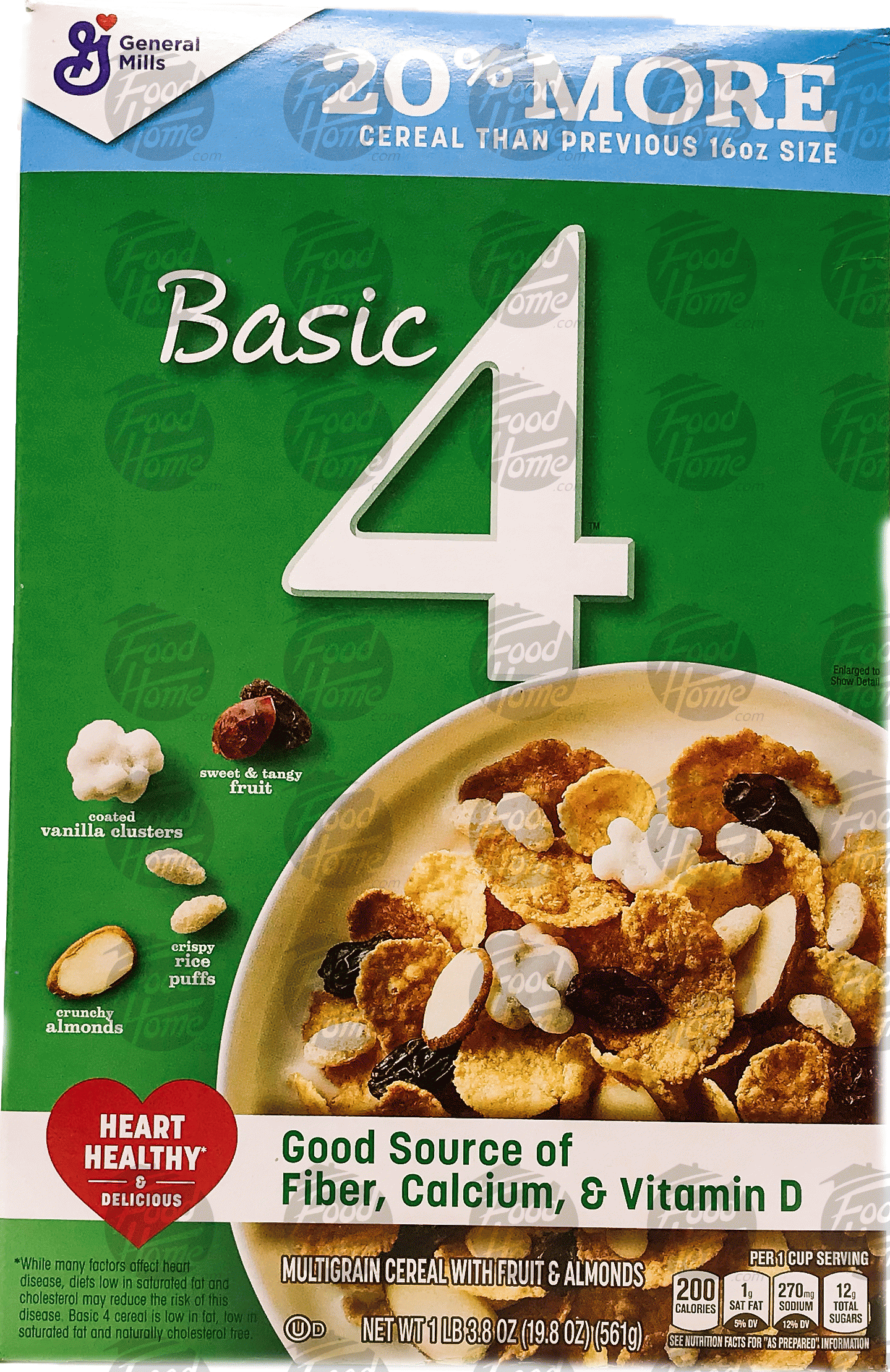 Basic 4  multigrain cereal with fruit & almonds, box Full-Size Picture